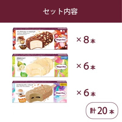 ハーゲンダッツ バー セット 20本入 フレーバー3種類【MNM001_203F_x】