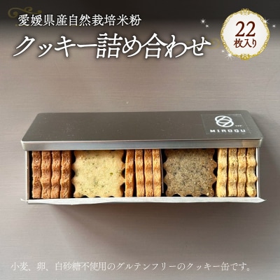 愛媛県産自然栽培米粉クッキー缶 22枚入り【	KRU0011_jouon】