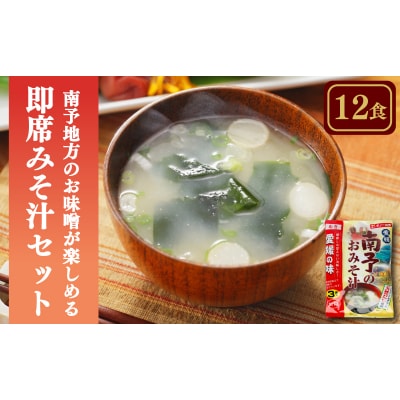 愛媛・南予地方のお味噌が楽しめる即席みそ汁セット (12食入り)