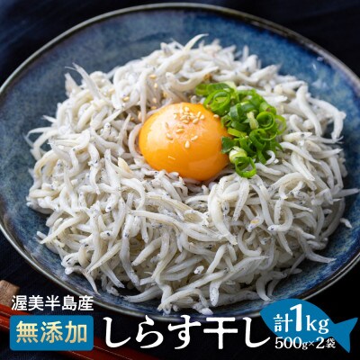愛知県田原市産こだわり製法のしらす干し1kg(500g×2袋)