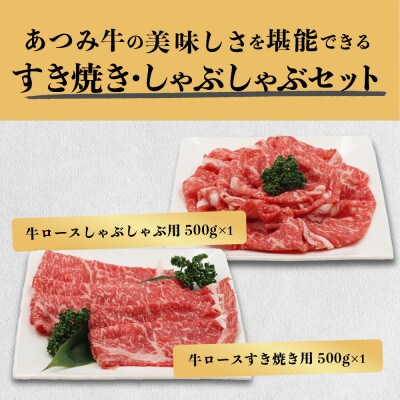 あつみ牛堪能セット　【すき焼き用500g】【しゃぶしゃぶ用500g】【ステーキ用250g×2枚】