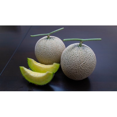 野菜ソムリエ推薦!潮風育ちマスクメロン2玉(3～4キロ)カラーギフト箱入り7～8月発送