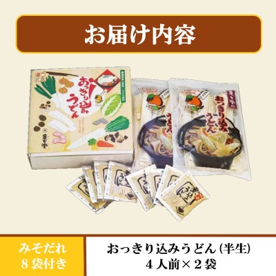 おっきり込みうどん(4人前×2袋)