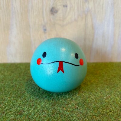 【こけしげのコケシ】コロこけし 干支 巳(み) / 青