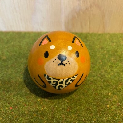 【こけしげのコケシ】コロこけし 干支 戌(いぬ) / 茶
