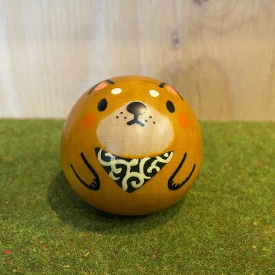 【こけしげのコケシ】コロこけし 干支 戌(いぬ) / 茶
