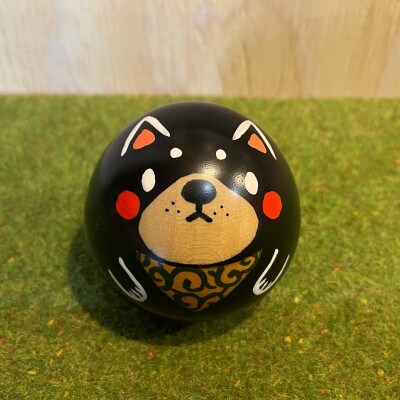 【こけしげのコケシ】コロこけし 干支 戌(いぬ) / 黒