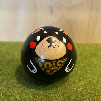 【こけしげのコケシ】コロこけし 干支 戌(いぬ) / 黒