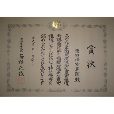 栗田温室農園の王様トマト(4kg箱×2)農林水産大臣賞受賞!