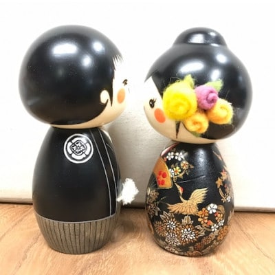 オーダー和装ウェディングこけしお仕立て券(2体1セット)