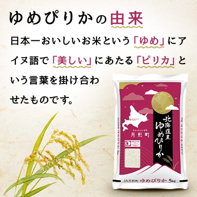 【先行受付・令和7年産】北海道月形町産ゆめぴりか5kg　特Aランク獲得12年連続獲得