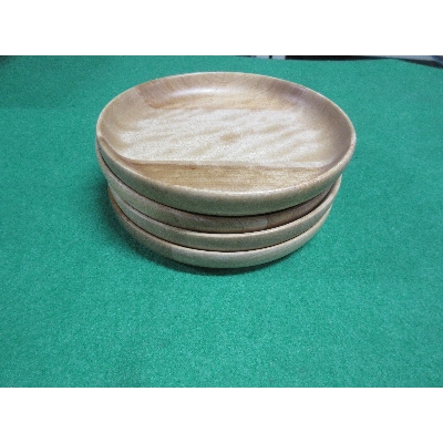 木製丸皿　中(月形)・4枚セット