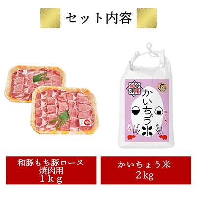 【幸せ食感】奥会津産こしひかり「かいちょう米」、和豚もちぶたロース焼肉用【複数個口で配送】