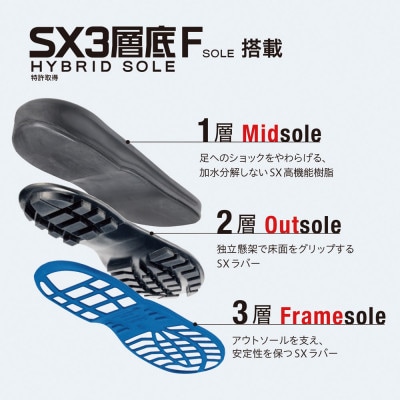 【シモンの安全靴】EX11ブラック　25cm