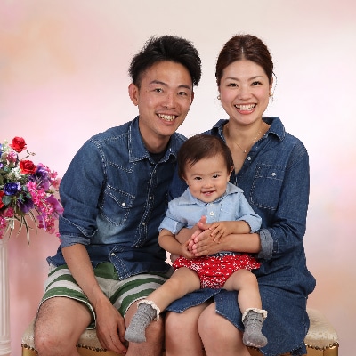 自宅で家族写真　出張撮影