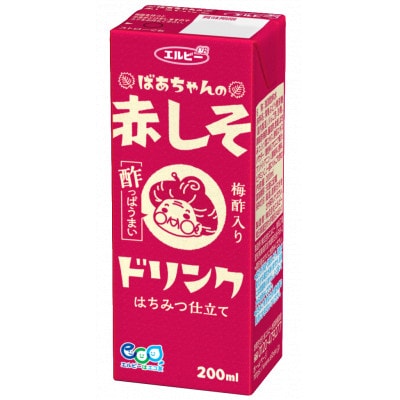 エルビー ばあちゃんの 赤しそドリンク 紙パック 200ml×24本