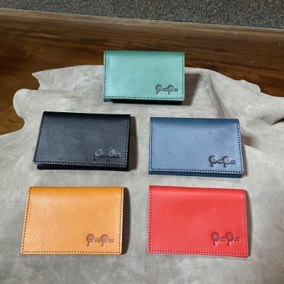 知多牛革の名刺入れ(ブラック)