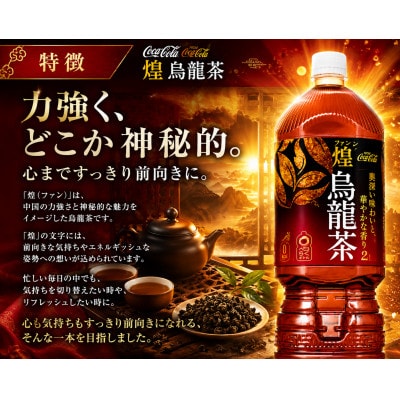 日本コカ・コーラ 煌(ファン) 烏龍茶 2L×6本 ペットボトル ケース