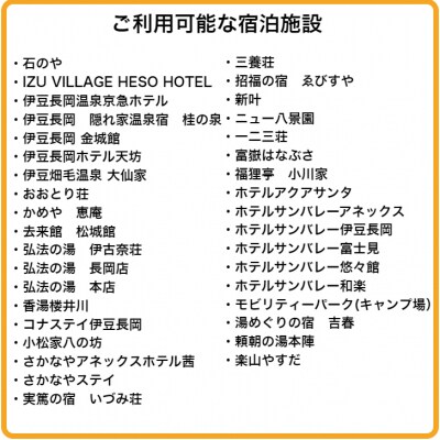 伊豆の国市宿泊感謝券(5,000円×15枚)