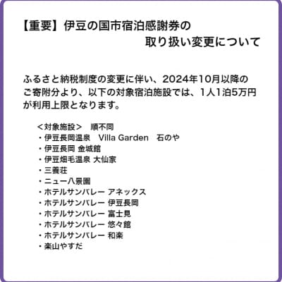 伊豆の国市宿泊感謝券(1,000円×15枚)