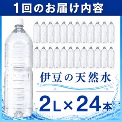 【12回定期便】プレミアム伊豆の天然水29ラベルレス(2L×24本)×12回