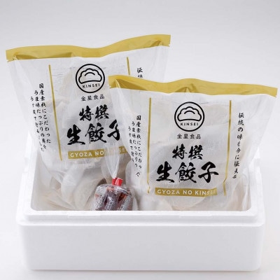 餃子の金星の素材のうまみを最大限に引き立たせた秘伝の味　特撰生餃子80個入り　タレ付き