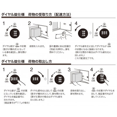 宅配ボックス　3333V2R(右開き)　壁付け　ディープグレー　可変式ダイヤル錠仕様　1台
