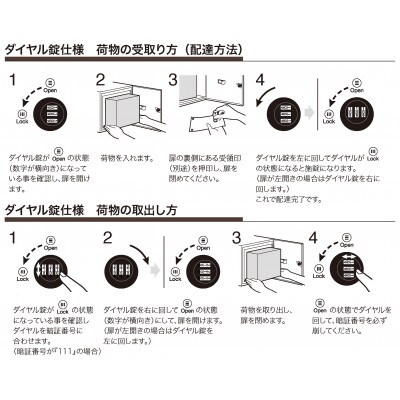 宅配ボックス　3333V2R(右開き)　壁付け　ステングレー　可変式ダイヤル錠仕様　1台