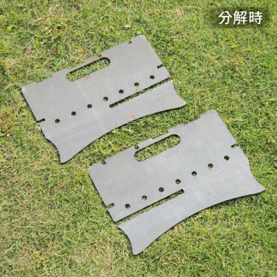 A4サイズにコンパクト収納 組み立て簡単 アイアン製焚き火台