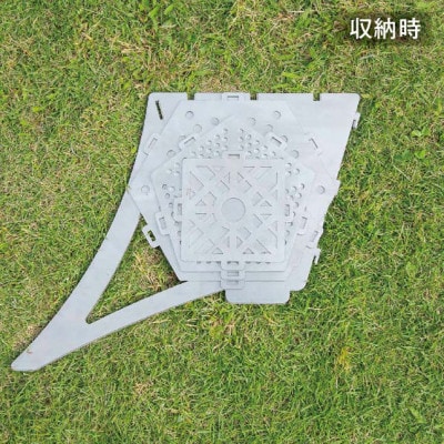 組み合わせかたは3通り!サイズ調節可能なステンレス製コンパクト収納焚き火台【聖なる灯】