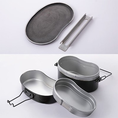 宝金属工業 × NKlab 戦闘飯ごう2型&アイアン製グリルプレート セット【複数個口で配送】