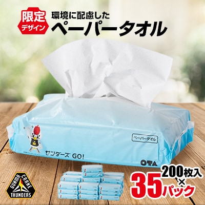 群馬クレインサンダーズ応援ペーパータオル　200枚入り×35パック
