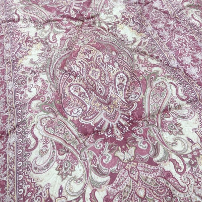 日本製固綿入りボリューム敷布団(シングル/ペイズリーピンク)