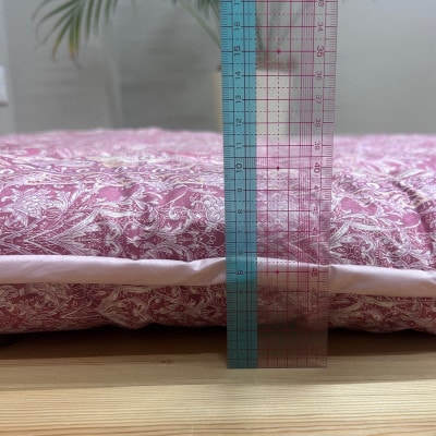 日本製固綿入りボリューム敷布団(シングル/ペイズリーピンク)