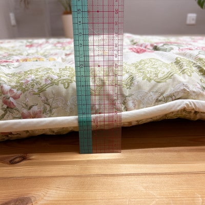 日本製固綿入りボリューム敷布団(シングル/花柄アイボリー)