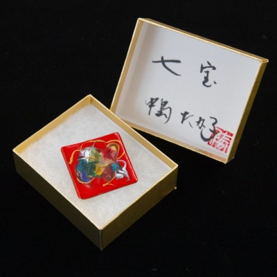【七宝工芸家　中島たか子】七宝焼ブローチ　夢の中　 1点もの