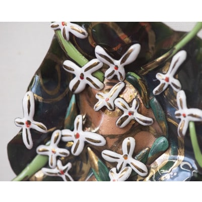 【七宝工芸家　中島たか子】絵画七宝　花とあそぶ