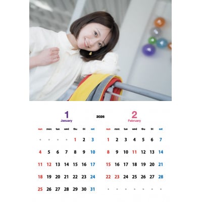 【こぴ】2026年A4カレンダー(見開きA3)とブロマイド・チェキセット