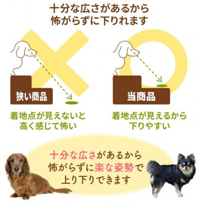 PetStyle ドッグステップ メッシュ生地 硬めタイプ 通常幅40cm (ブラウン)