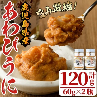 ≪鹿児島県産うに使用≫あわびうに (計120g・60g×2瓶)  【尾塚水産】a-12-229-z