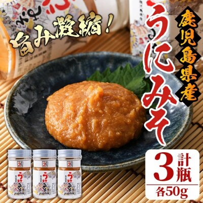 ≪鹿児島県産うに使用≫うにみそ (計3瓶・各50g) 雲丹 ディップ【尾塚水産】a-14-13-z