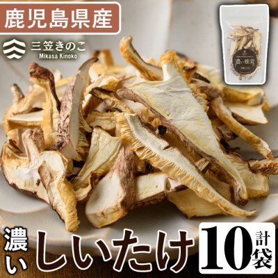 濃い椎茸(10袋・計250g)【三笠えのき茸生産組合】a-12-218