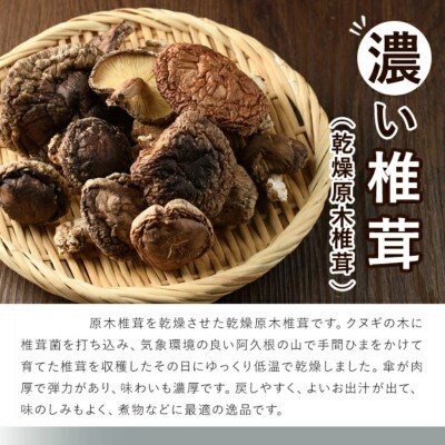濃い椎茸乾物2種セット(5袋・約270g)【三笠えのき茸生産組合】a-12-225