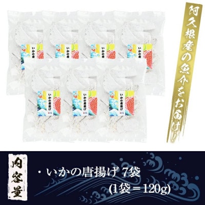 鹿児島県産!いかの唐揚げ(計840g・120g×7袋)【まちの灯台阿久根】a-12-215-z