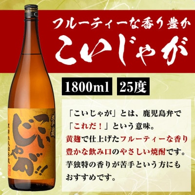 薩摩焼酎「喜之進」と「こいじゃが」セット(合計6本・各1800ml)  【齊藤商店】 a-55-4