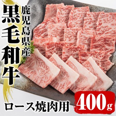 鹿児島県産 黒毛和牛 ロース 焼肉用 計400g×1パック(阿久根市) akn042-14