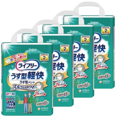 ライフリーうす型軽快パンツ Mサイズ 22枚×4袋