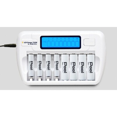 ニッケル水素電池 Pool 単4形電池×8本+TGX08充電器セット