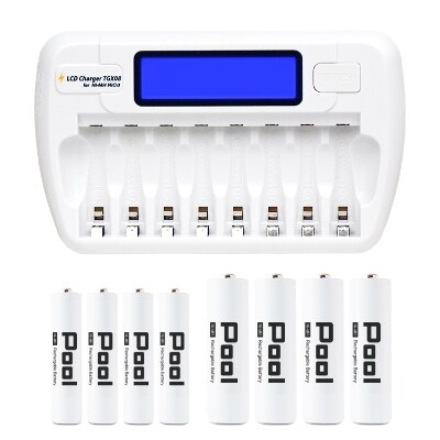 ニッケル水素電池 Pool 単3形電池×4本+単4形電池×4本+TGX08充電