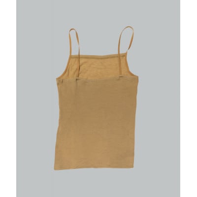 【洗える/柔らかマシュマロ素材/草木染め】キャミソール　マリーゴールドアカネキャメル